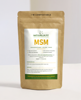 MSM poeder 200 gram in composteerbare kraft stazak