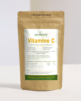 Vitamine C poeder calciumascorbaat in composteerbare kraft stazak