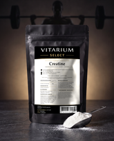 Vitarium Select Creatine Monohydraat 250 gram - stazak met scoop wit creatinepoeder