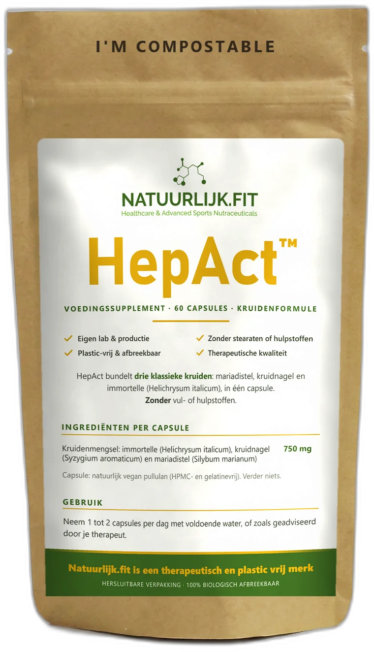 HepAct LeverFormule van Natuurlijk.fit in composteerbare kraftzak