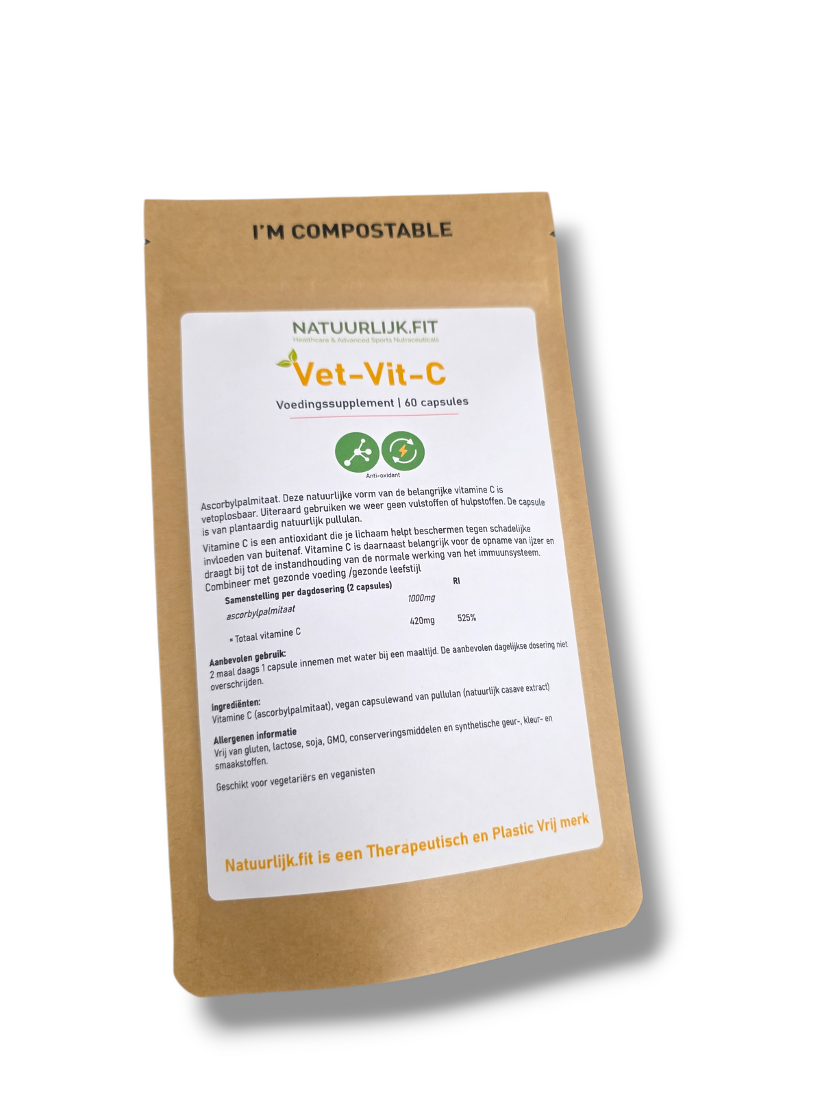 Vet-vit-C Vitamine C vetoplosbaar Ascorbylpalmitaat