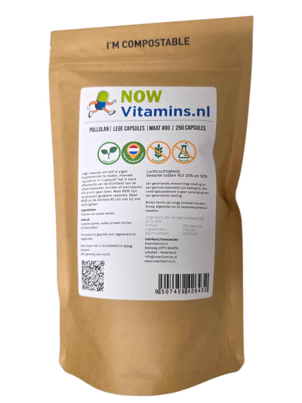 Pullulan Lege Capsules Maat #00