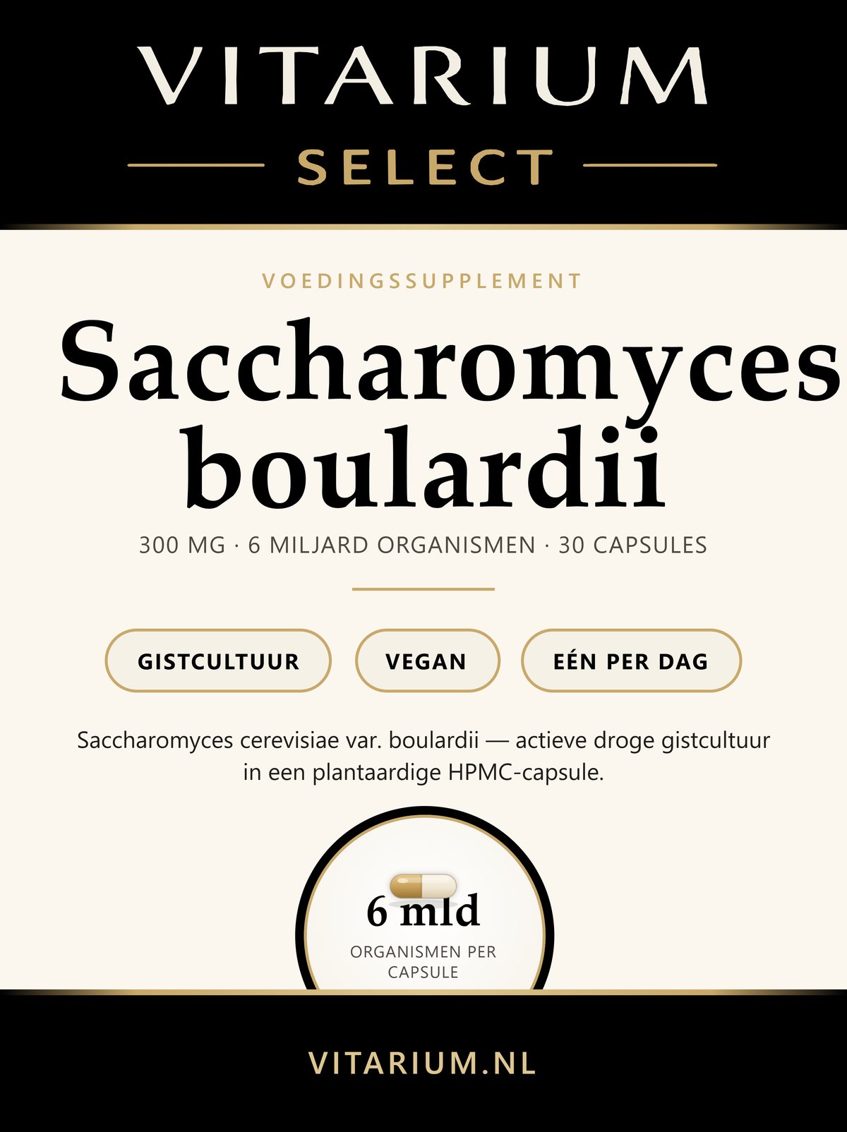 Saccharomyces boulardii — 300 mg · 30 capsules