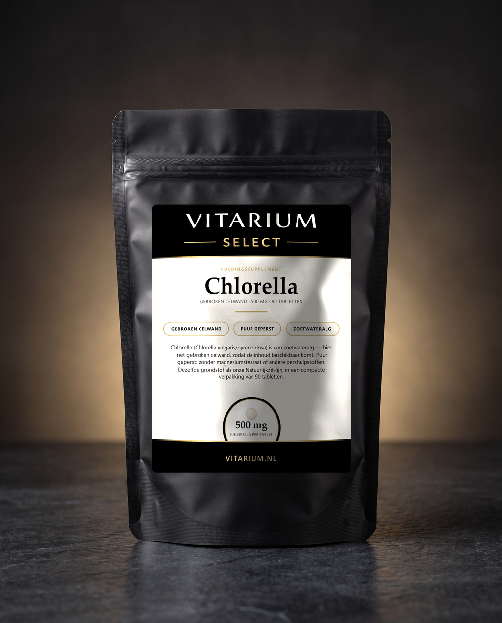 Chlorella tabletjes Vitarium Select - verpakking