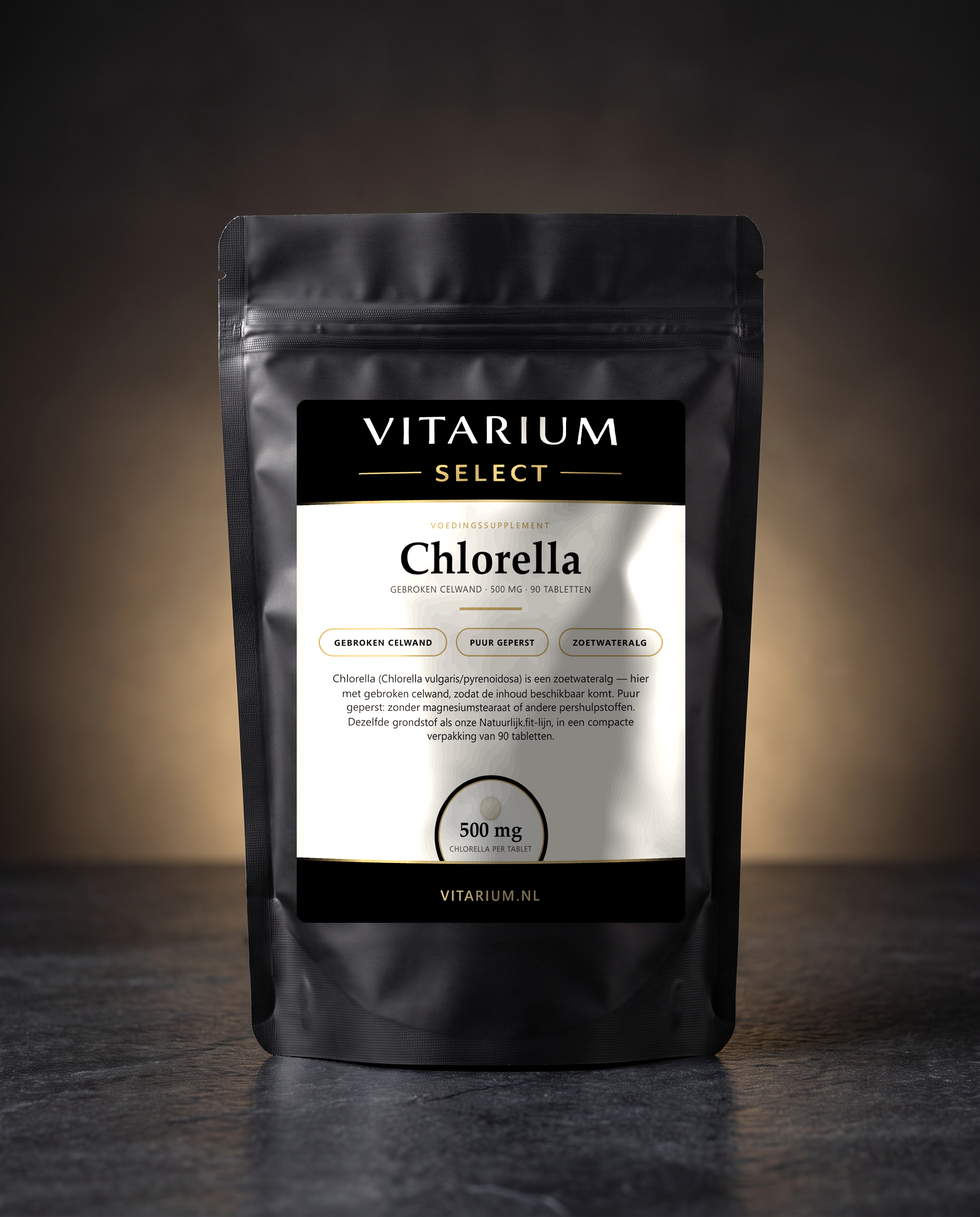 Chlorella tabletjes Vitarium Select - verpakking