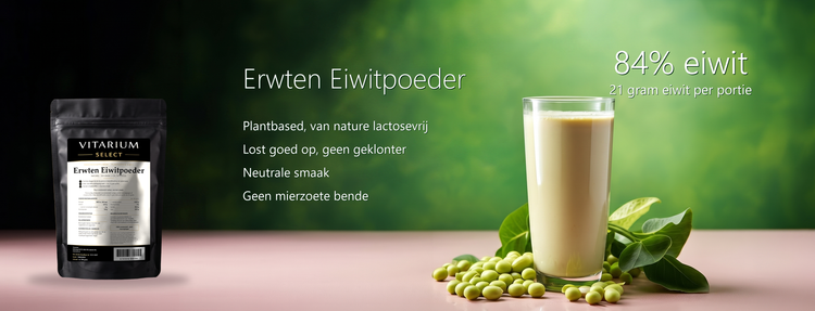 Vitarium Select Erwten Eiwitpoeder - 84 procent eiwit, 21 gram per portie