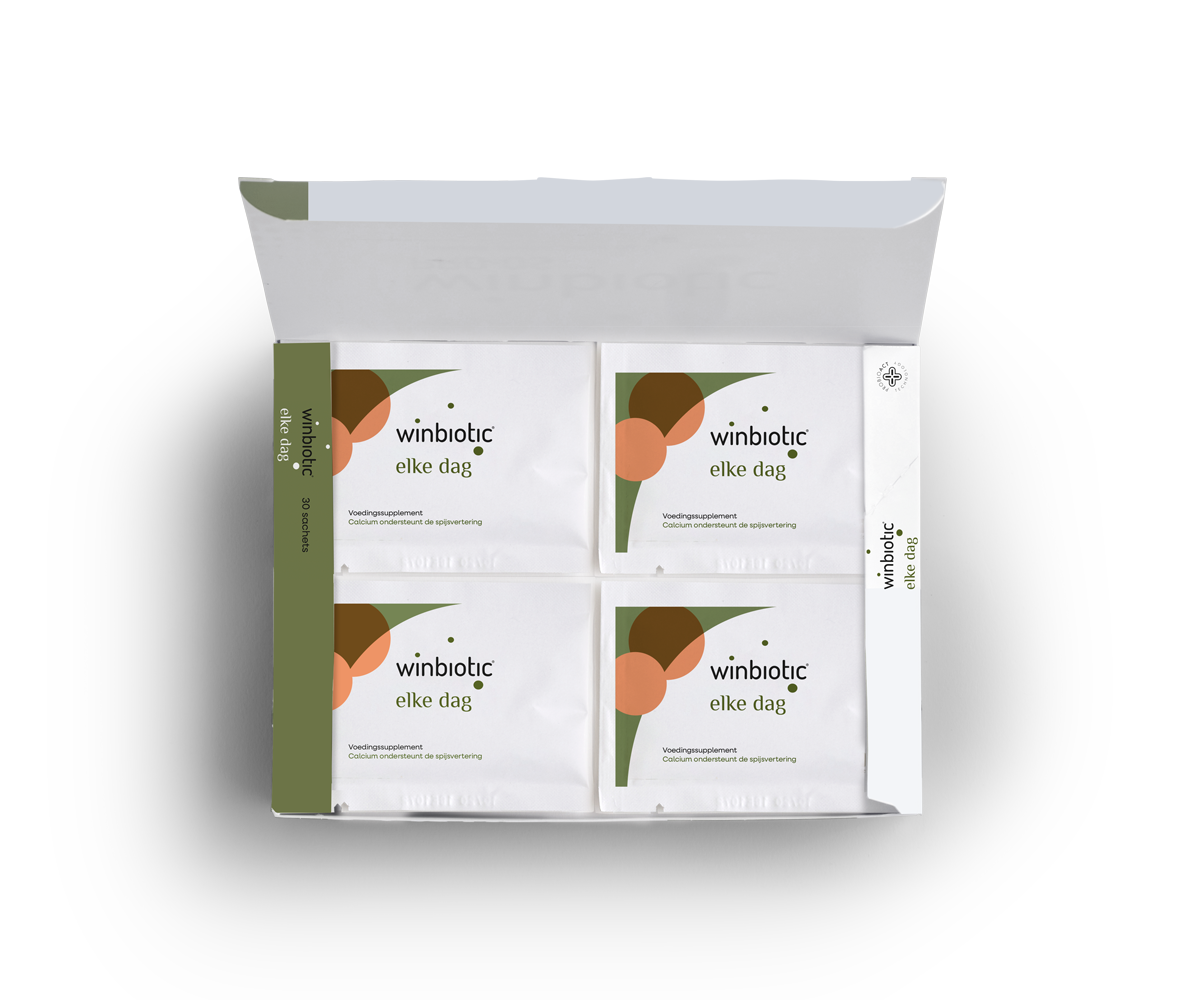 Winbiotic® Elke dag – geopende doos met sachets