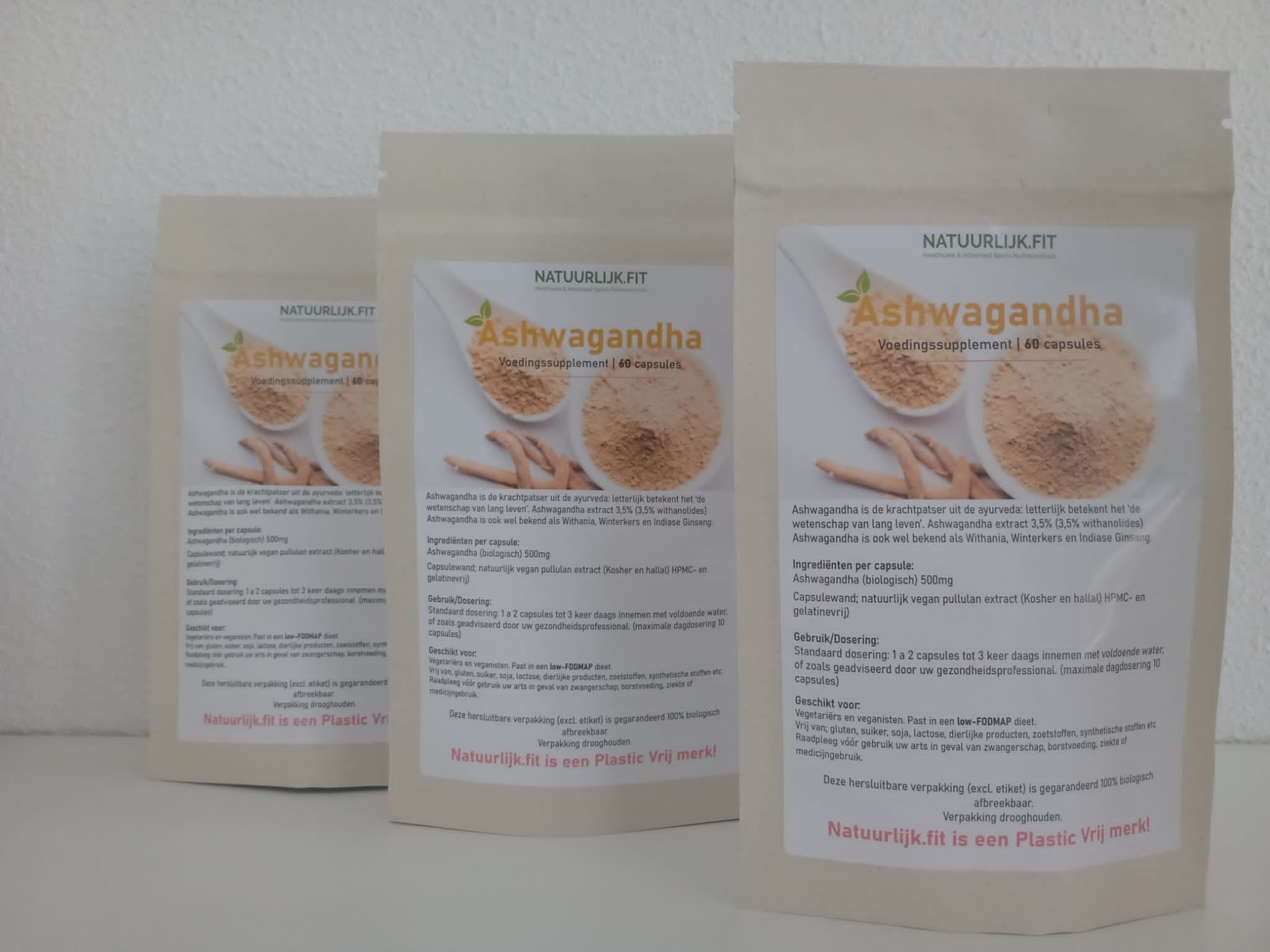 Ashwagandha Biologisch 500mg - NowVitamins - Natuurlijk.fit - 9507696439912