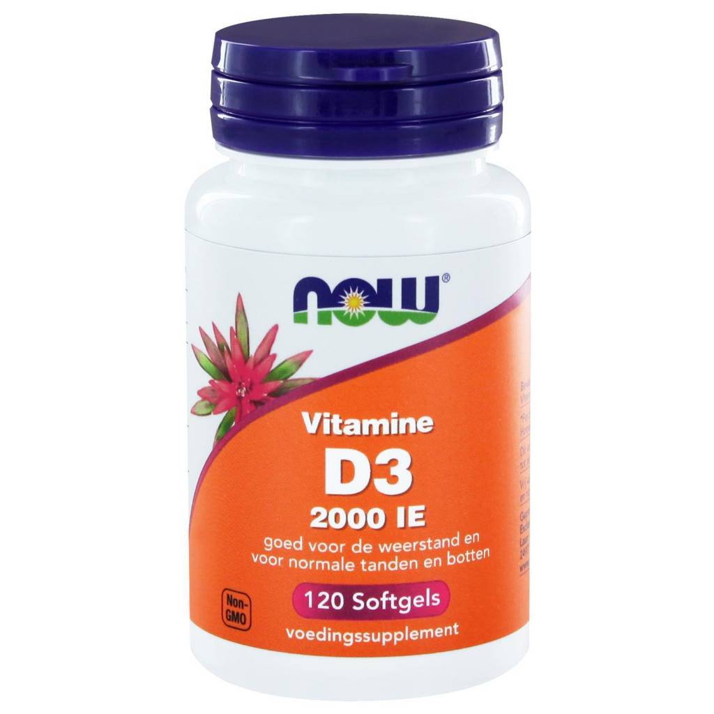 Vitamine D3 2000 IE - Vitarium - NOW Foods Hoofdafbeelding