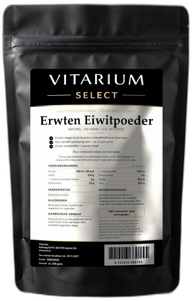 Vitarium Select Erwten Eiwitpoeder 350 gram